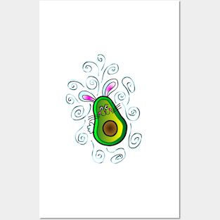 Avocado Bunny Posters and Art